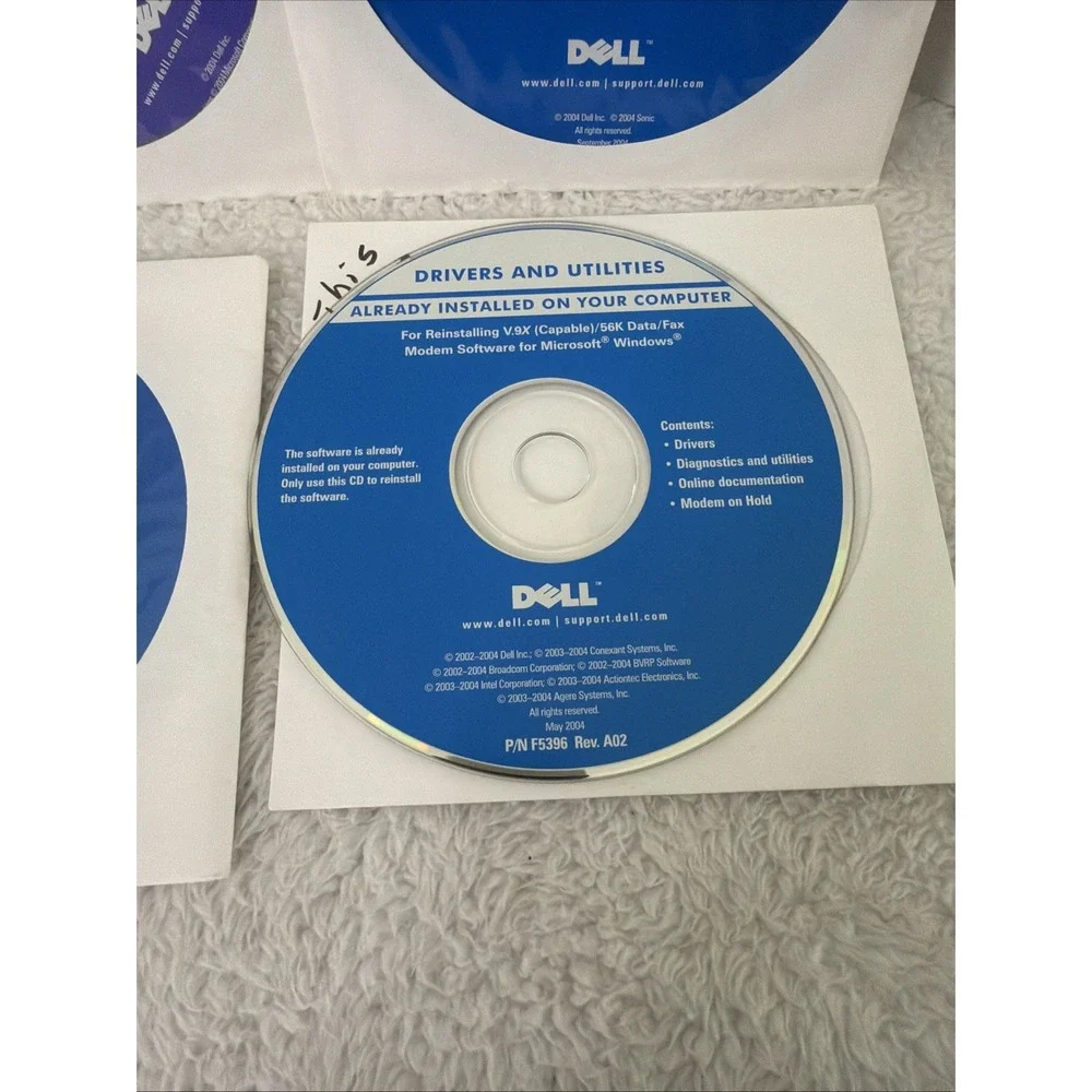 Microsoft Windows XP Professional Service Pack 2 Dell Reinstallation Discs Lot 5